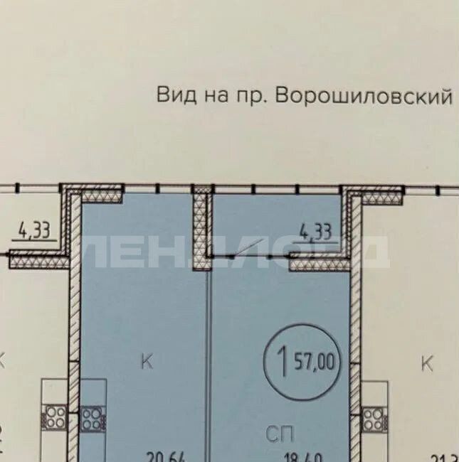 квартира г Ростов-на-Дону р-н Кировский ул Максима Горького 120 фото 6