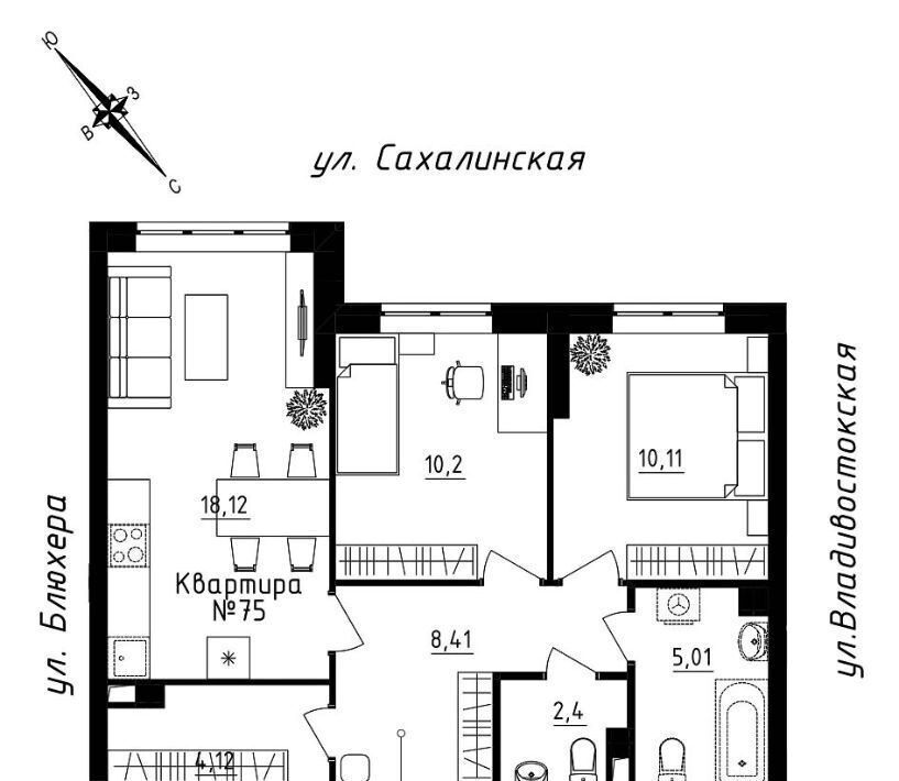 квартира г Екатеринбург Машиностроителей ул Кронштадтская 30 фото 2