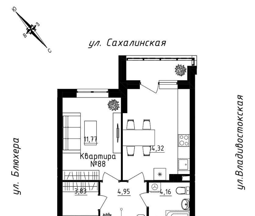 квартира г Екатеринбург Машиностроителей ул Кронштадтская 30 фото 3