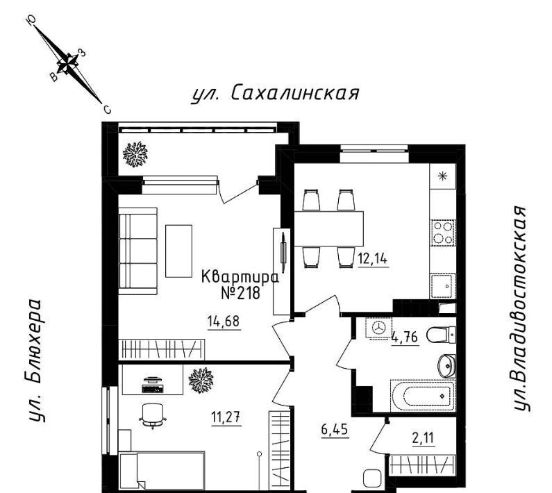 квартира г Екатеринбург Машиностроителей ул Кронштадтская 30 фото 3