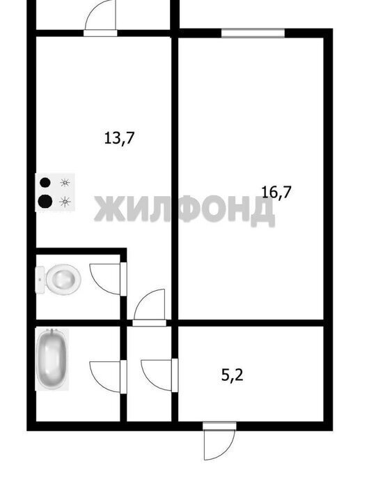 квартира г Новосибирск Золотая Нива ул Татьяны Снежиной 45 фото 18