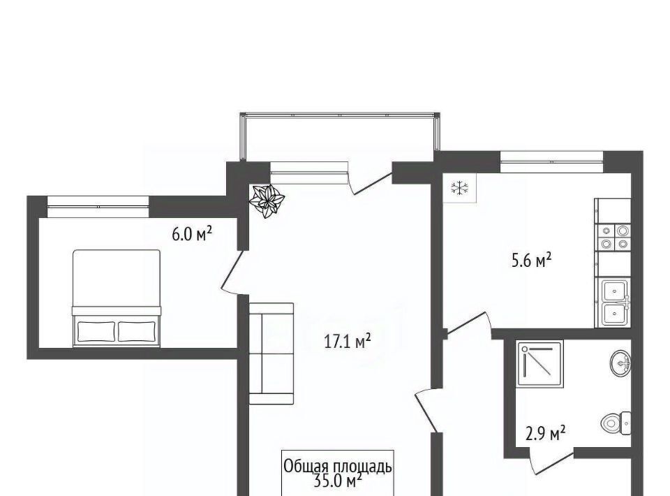 квартира г Новосибирск Сибирская ул Гоголя 17а фото 2