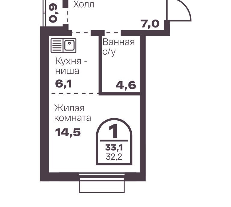 квартира г Челябинск ЖК Голос. Меридиан фото 1