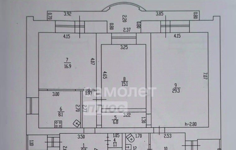 квартира г Барнаул р-н Центральный ул Короленко 91 фото 2