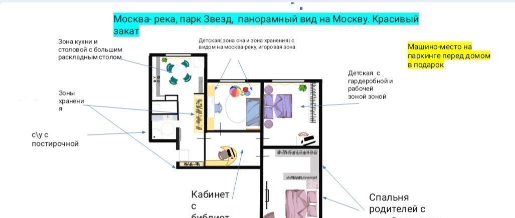 квартира г Москва метро Крылатское ул Крылатские Холмы 30к/7 фото 2