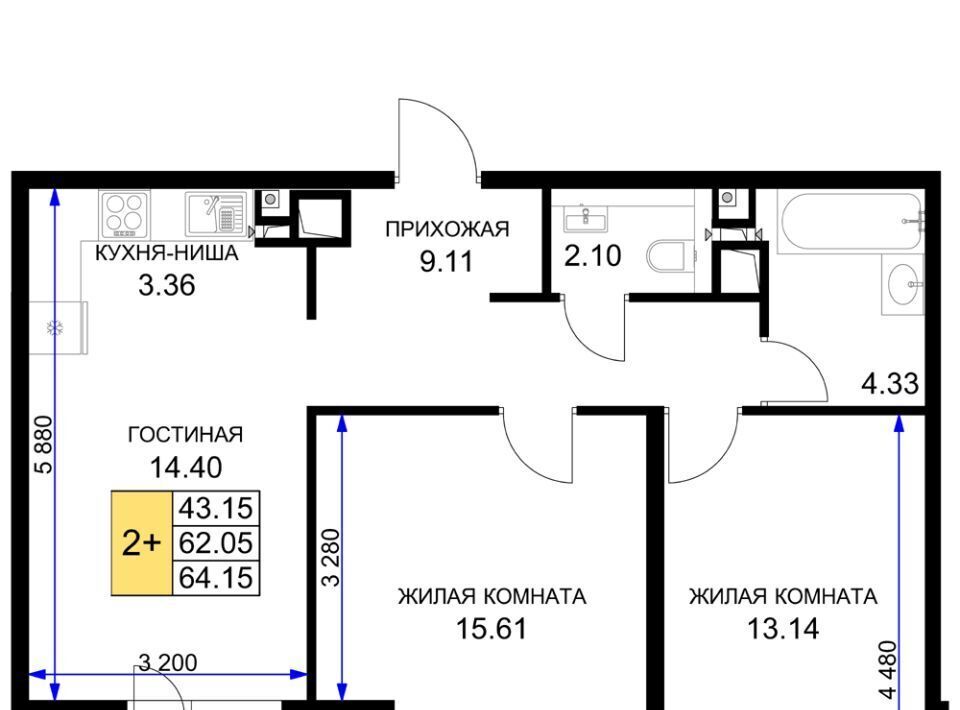 квартира г Краснодар р-н Центральный фото 1
