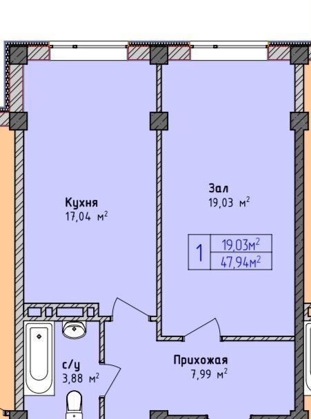 квартира г Махачкала мкр-н Караман-5, ул. 1-я линия, 10 фото 3