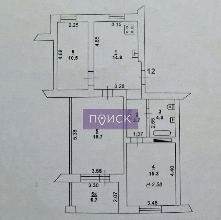 квартира г Ростов-на-Дону р-н Ленинский ул Темерницкая 79/81 фото 16