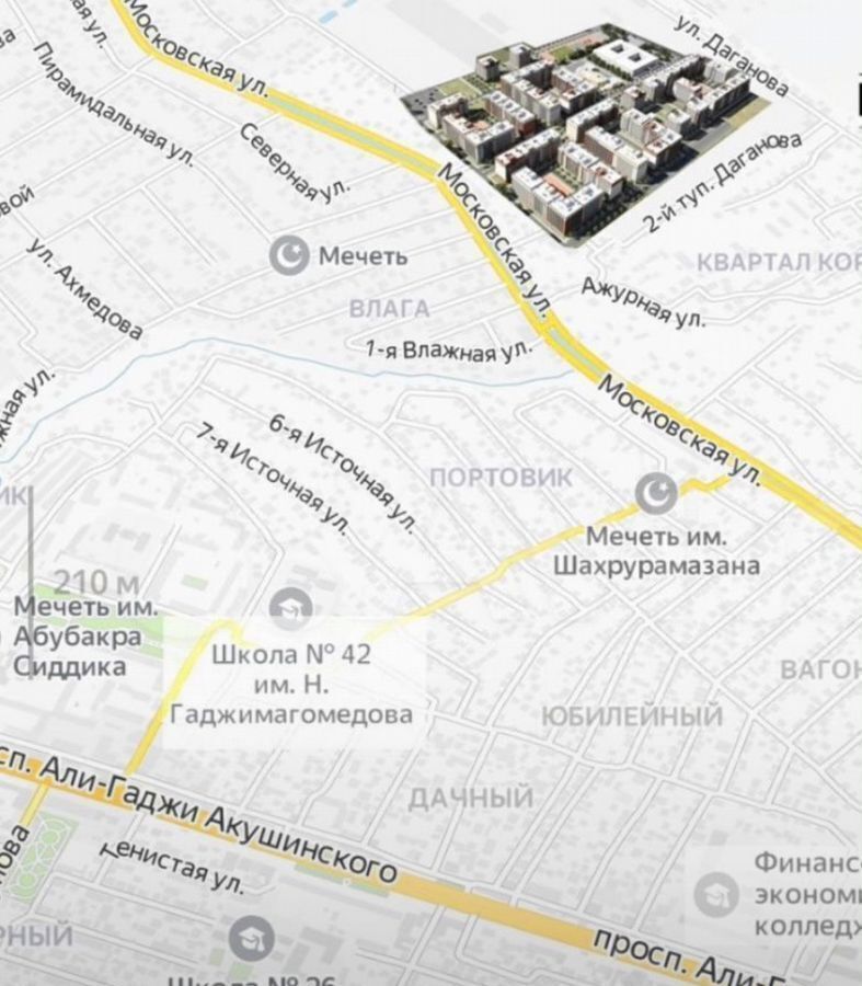 квартира г Махачкала р-н Кировский ул Даганова 139 Кировский внутригородской район фото 14