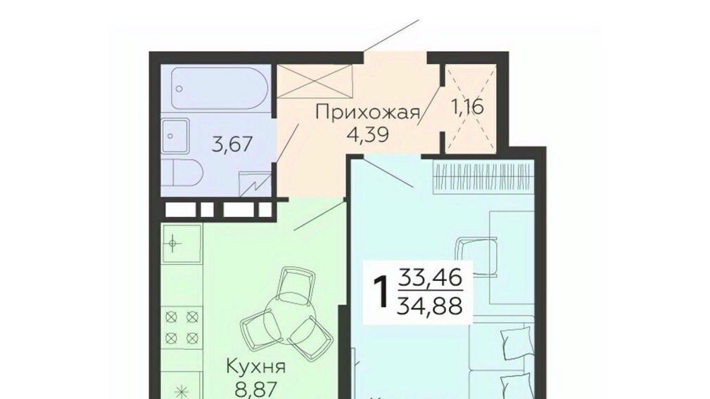 квартира г Воронеж р-н Коминтерновский ул 45 стрелковой дивизии 113 фото 1