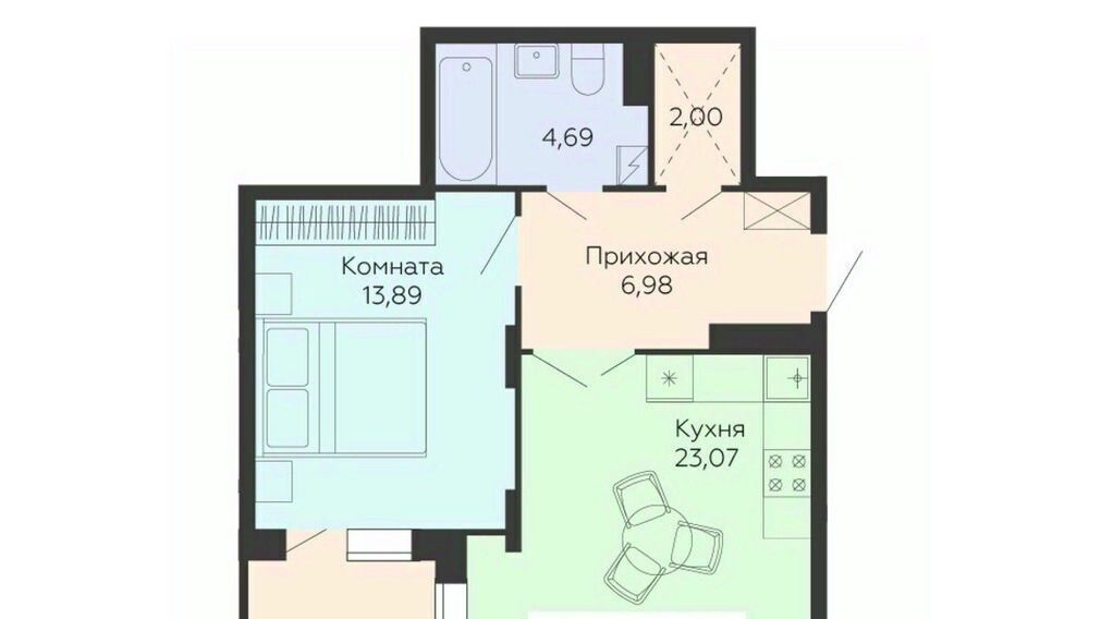 квартира г Воронеж р-н Коминтерновский ул 45 стрелковой дивизии 113 фото 1