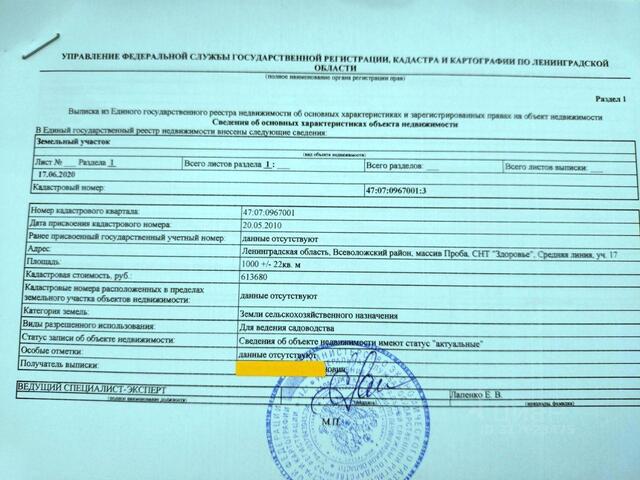 земля д Средняя Рахьинское городское поселение, линия, 17, Всеволожский район, Здоровье СНТ фото