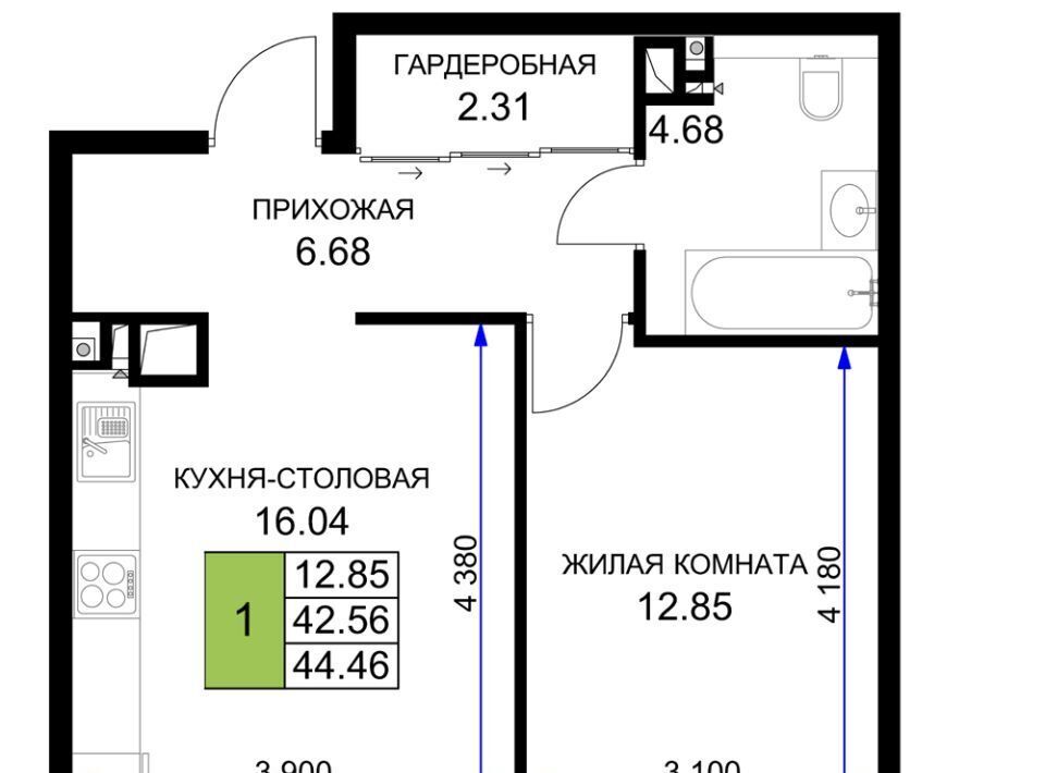 квартира г Краснодар р-н Центральный ЖК «Сегодня» фото 1