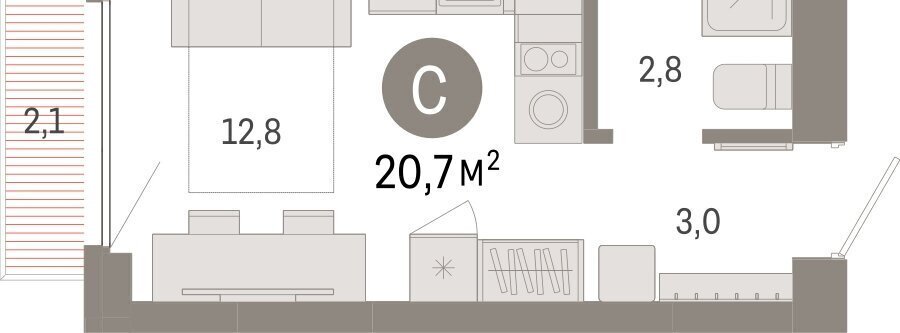 квартира г Новосибирск квартал № 5 Заельцовская ЖК «Лебедевский» фото 2