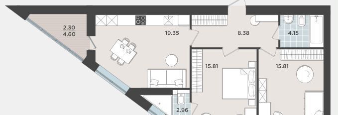 квартира г Калининград р-н Ленинградский ул Арсенальная 31 корп. 3 фото 2