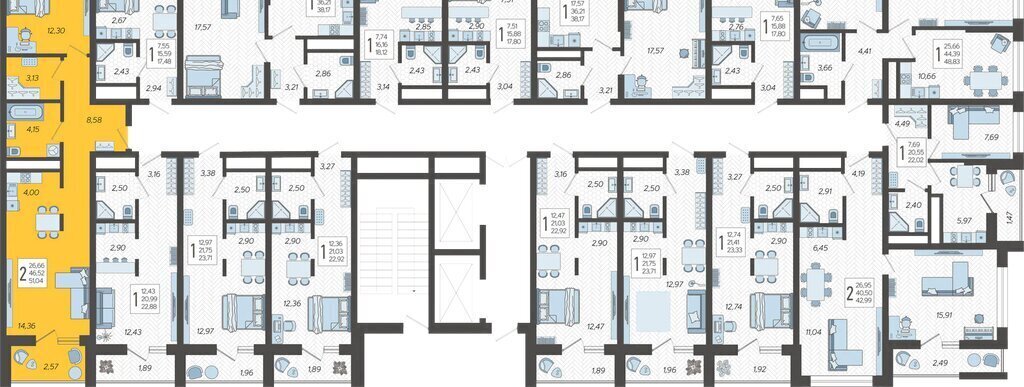 квартира г Сочи микрорайон Бытха Ясногорская улица, 16/2к 8 фото 2