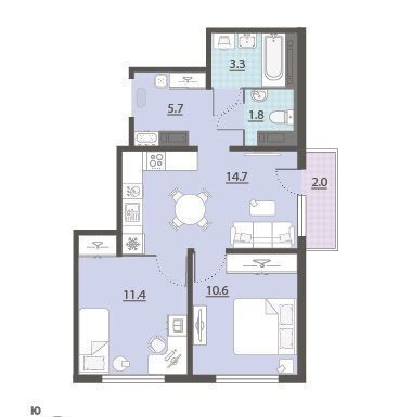 квартира г Екатеринбург Академический ул Евгения Савкова 21 фото 1