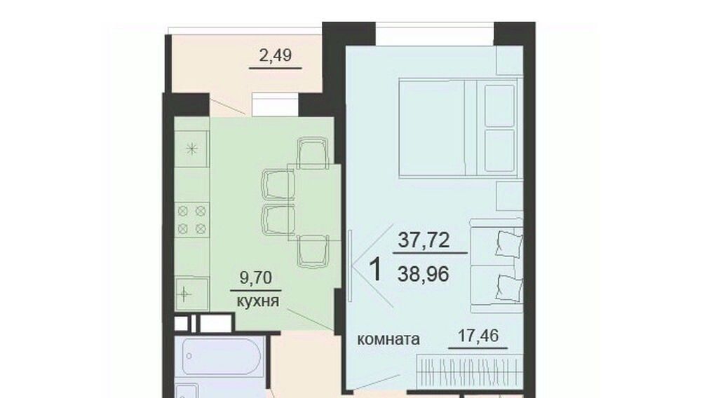 квартира г Воронеж р-н Железнодорожный Отрожка ул Богдана Хмельницкого 45а фото 1