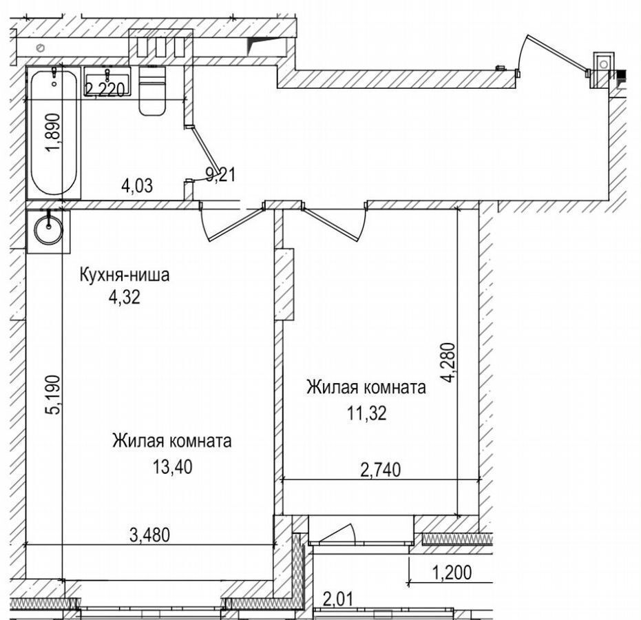 квартира г Новосибирск метро Площадь Гарина-Михайловского ул Фабричная 65/3 фото 13