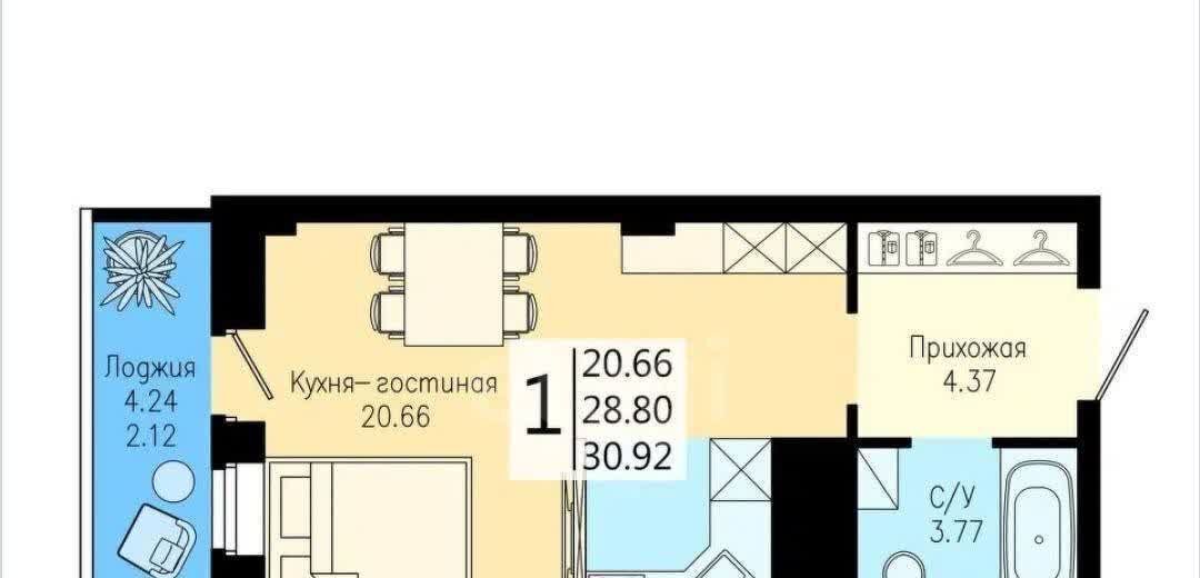 квартира г Красноярск р-н Советский ул Дудинская 2б фото 21