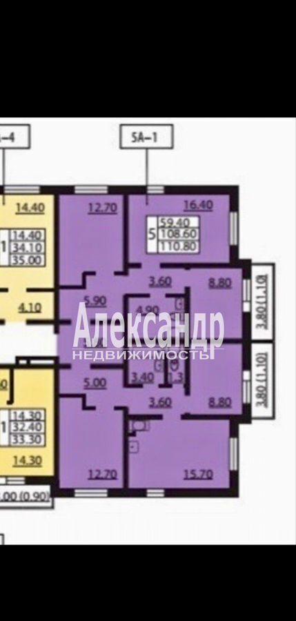 квартира г Санкт-Петербург метро Гражданский Проспект дор Муринская 14к/2 фото 2