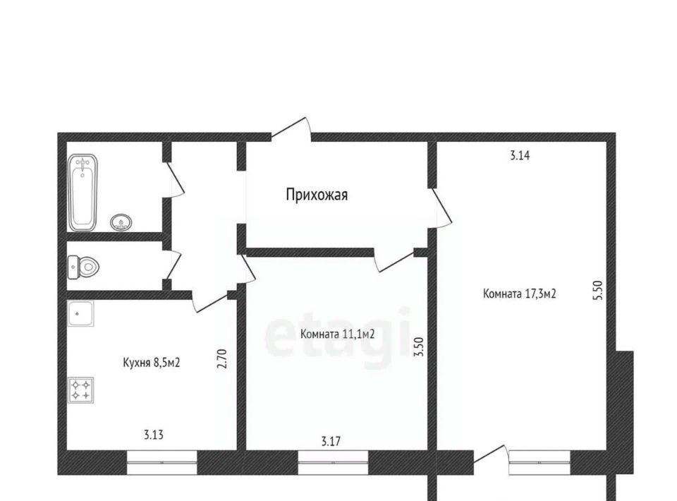 квартира г Белгород Западный б-р Юности 3а фото 2