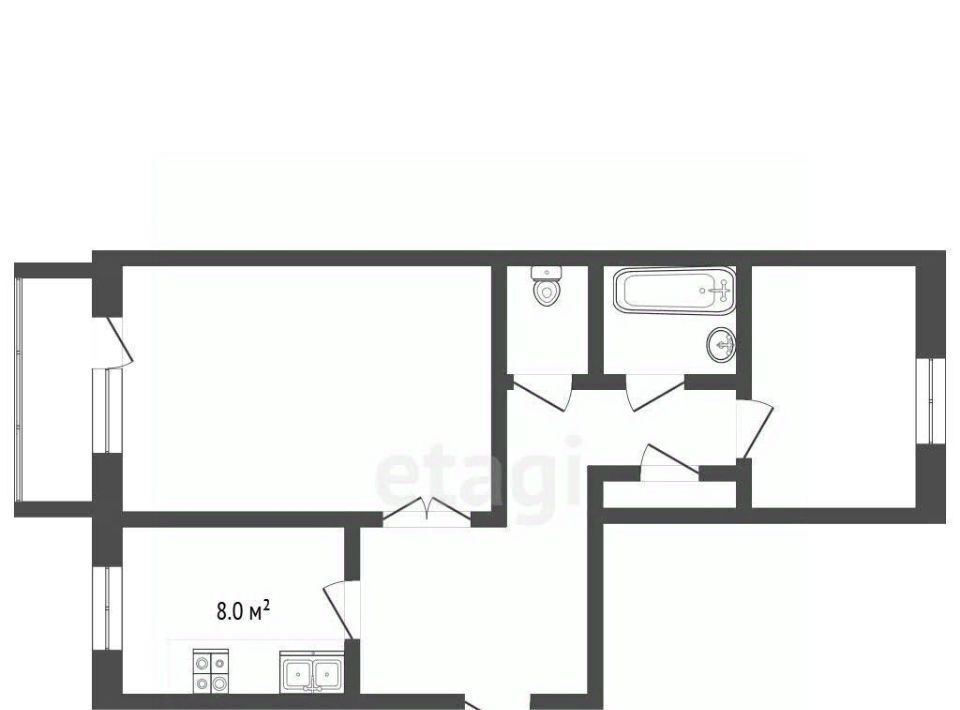 квартира г Кострома ул Шагова 203 фото 2