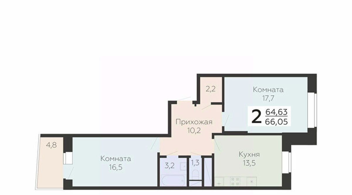 квартира г Подольск микрорайон Красная Горка ул Садовая 3к/1 Силикатная фото 1