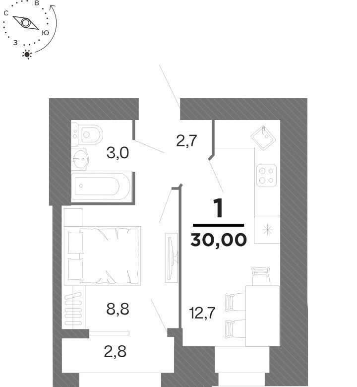 квартира г Рязань р-н Московский ул Интернациональная 2 фото 1