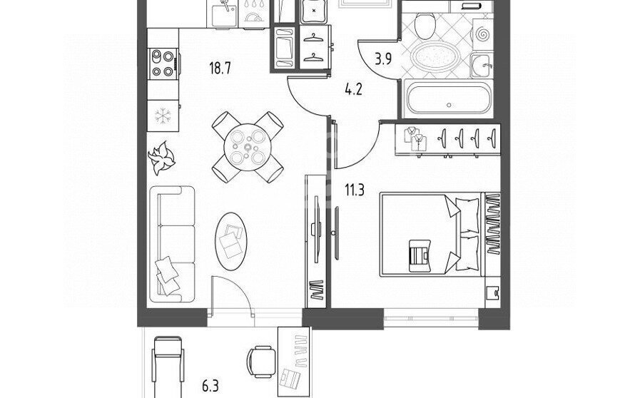 квартира г Омск микрорайон Зелёная Река 12 фото 1