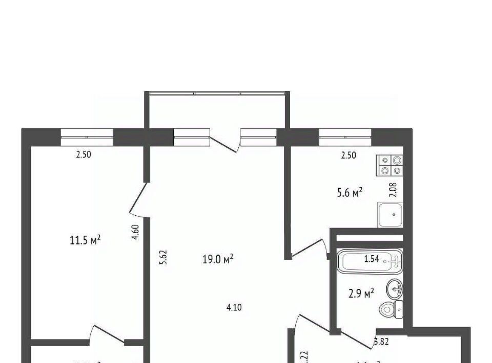 квартира г Новодвинск ул Советов 17 фото 2