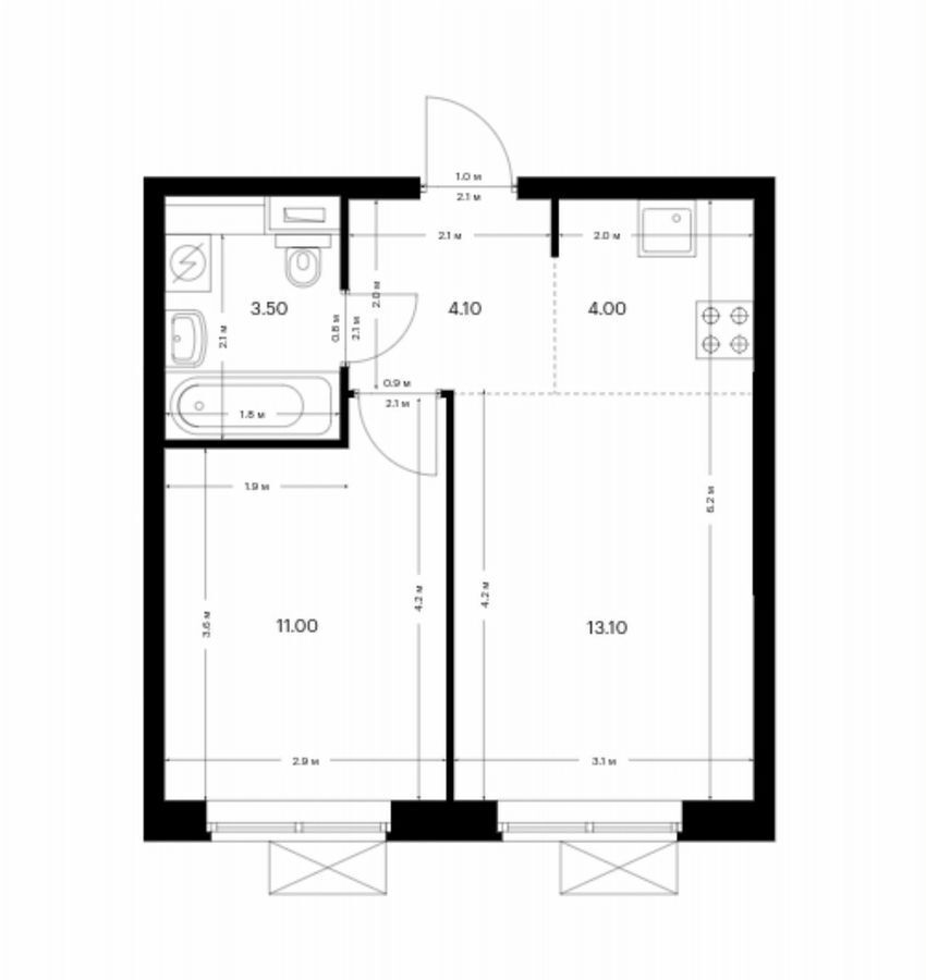 квартира г Одинцово ул Березовая 5к/2 Одинцовский г. о., Одинцово, Внуково фото 1