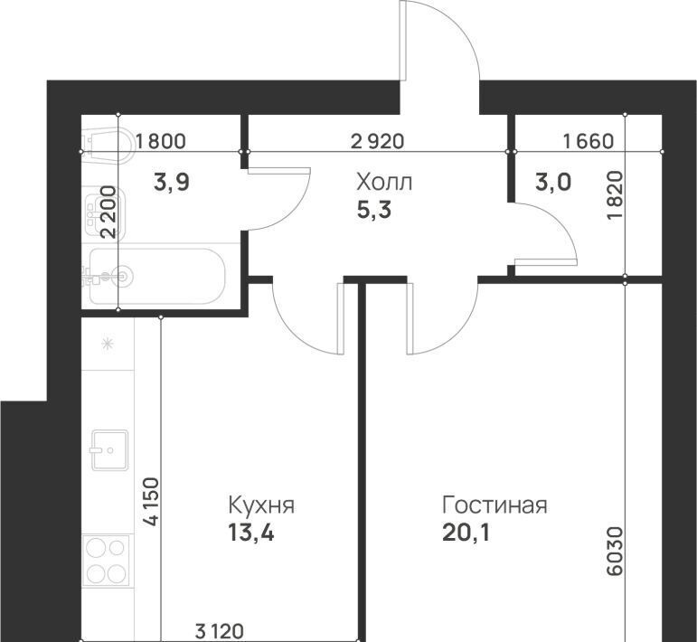квартира г Тула р-н Привокзальный ул Героев России 6 фото 2