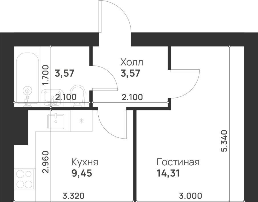 квартира г Тула р-н Привокзальный микрорайон Новая Тула фото 2