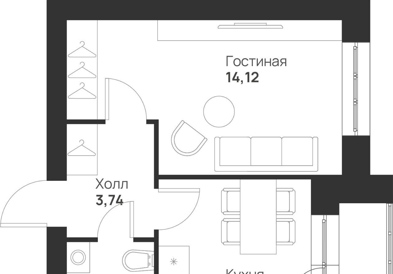 квартира г Тула р-н Привокзальный микрорайон Новая Тула ЖК «Новая Тула» фото 3