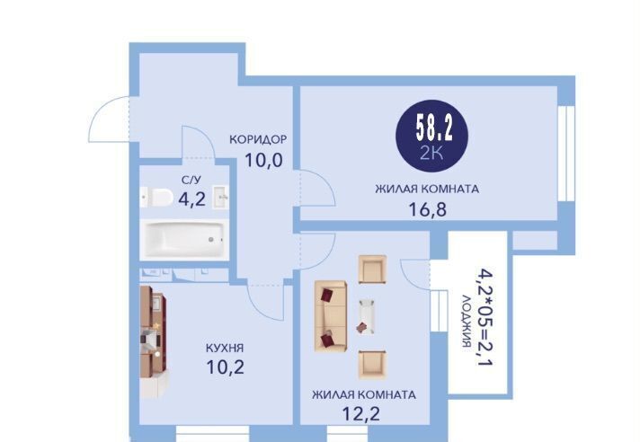 квартира р-н Анапский г Анапа ул Ленина 241к/2 фото 22