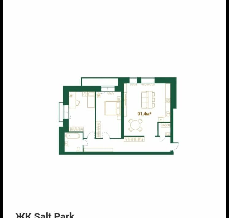квартира г Томск р-н Октябрьский Телецентр пер Соляной 28а ЖК Salt park фото 8