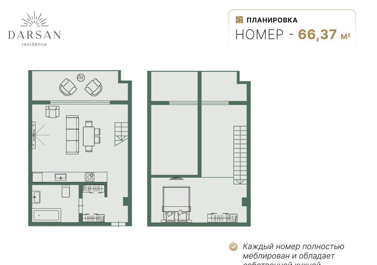 квартира г Ялта ул Войкова МФК «Резиденция Дарсан» з/у. 39А, корп. 4 фото 3
