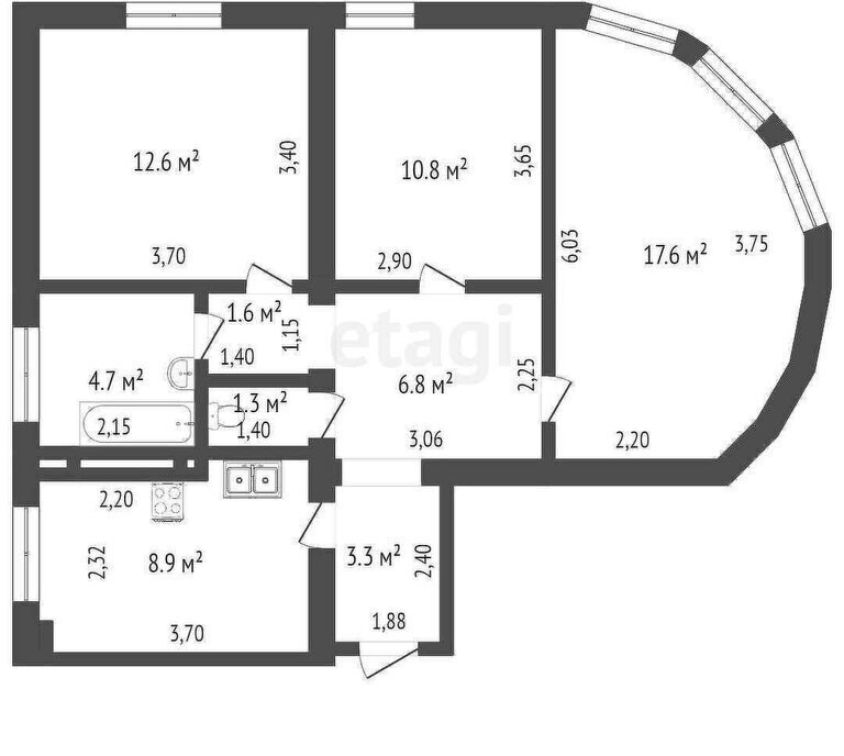 квартира г Калининград р-н Центральный пр-кт Мира 59 фото 1