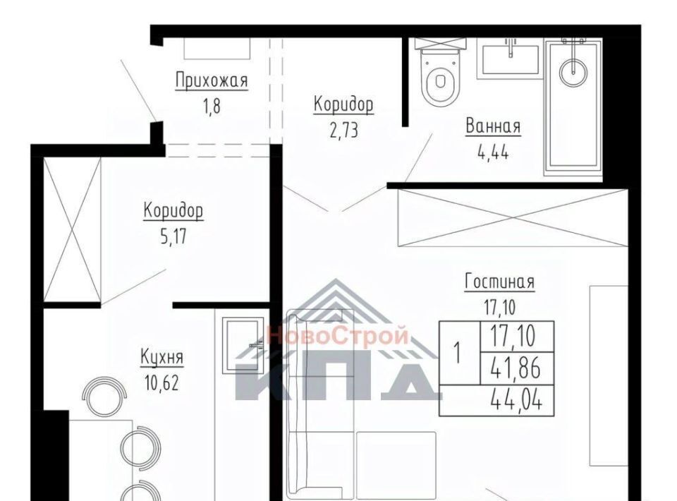 квартира г Новосибирск Студенческая ул Николая Сотникова 36/1 фото 1