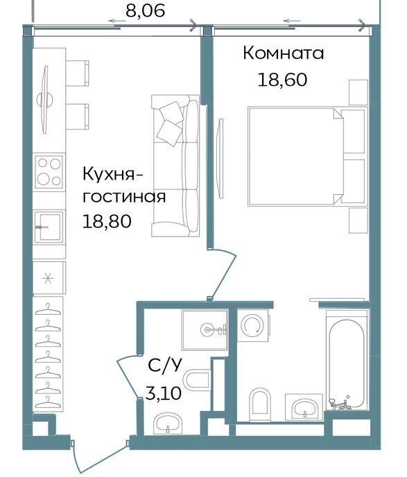 квартира г Саки TEMPO курортный кластер Темпо фото 1