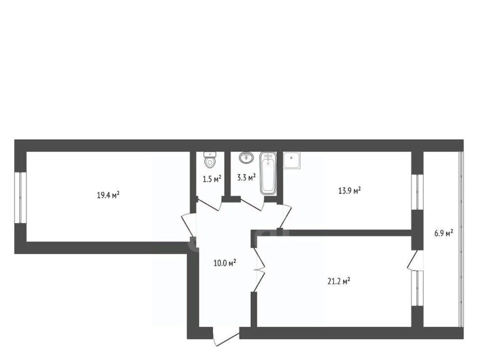 квартира г Благовещенск ул Заводская 2/4 ЖК «Лазурный берег» фото 2