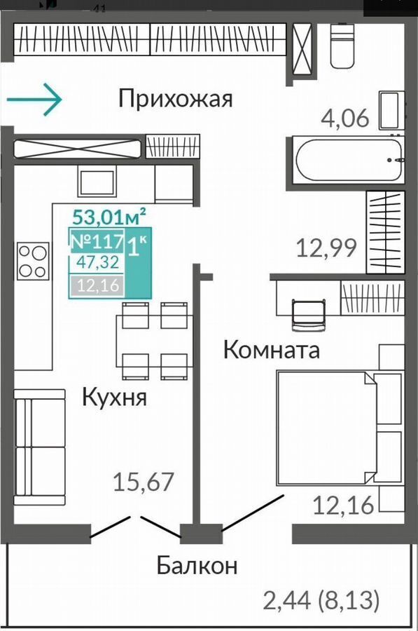 квартира г Симферополь р-н Киевский ул Никанорова 1 квартал «Абрикос» Город «Крымская Роза». Жилой квартал «Абрикос» фото 5