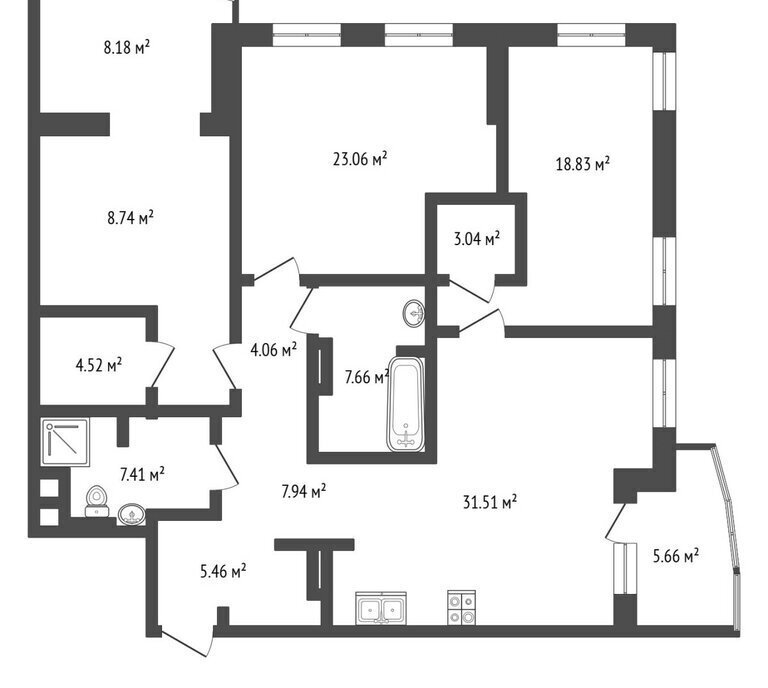 квартира г Тюмень ул Мельникайте 30к/1 фото 19