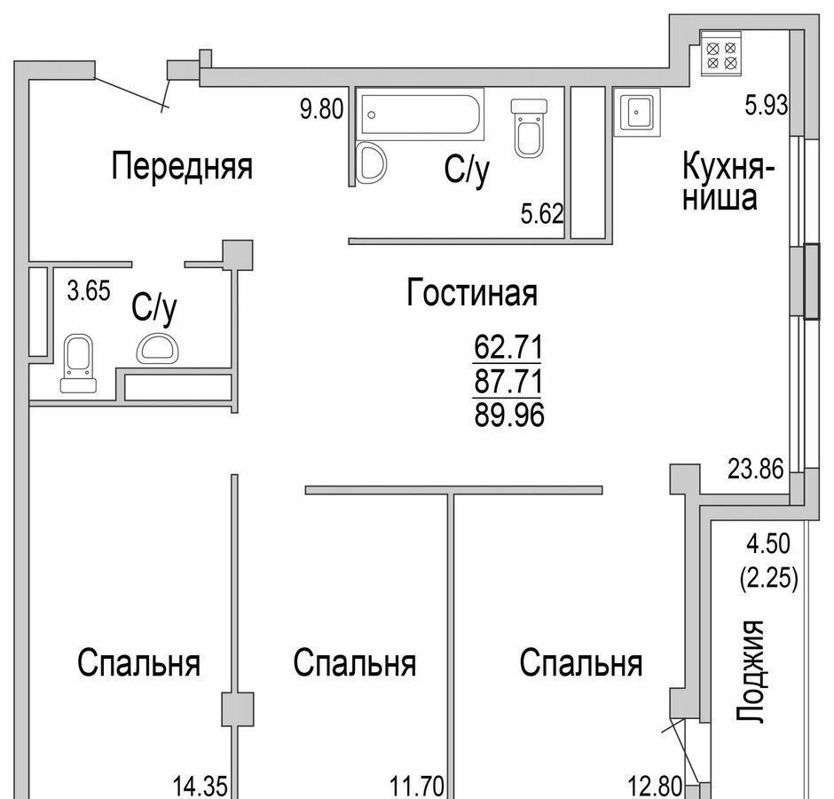 квартира г Набережные Челны р-н Комсомольский тракт Сармановский 6 фото 1