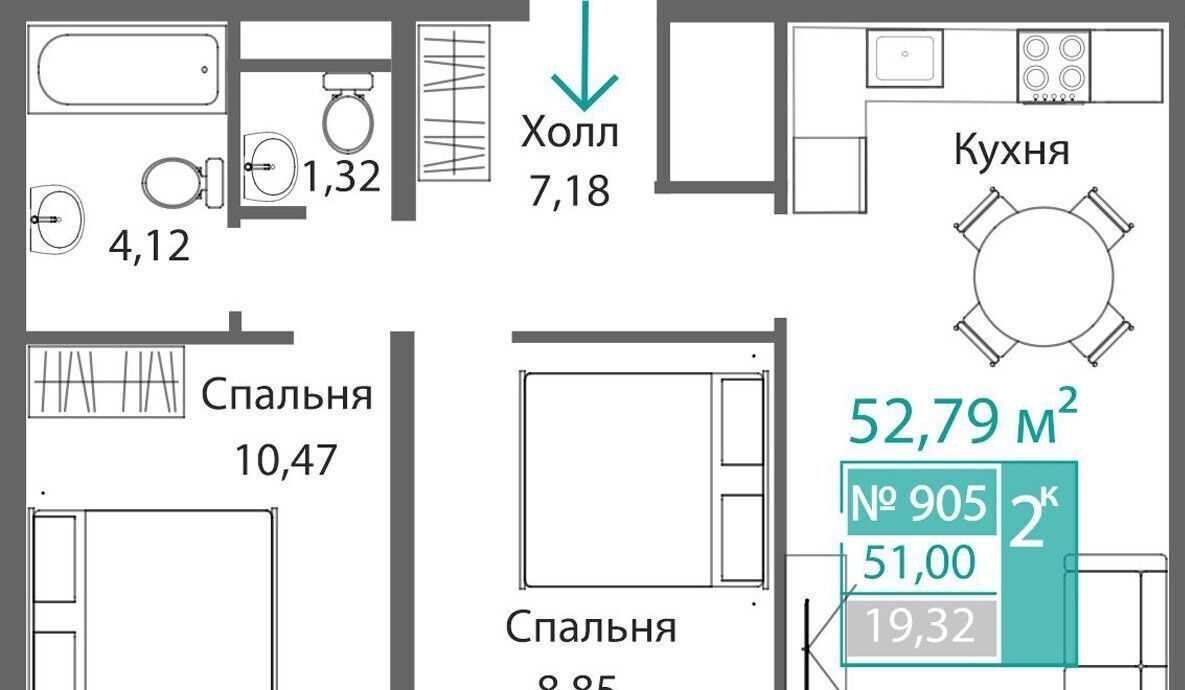 квартира г Симферополь р-н Киевский Крымская Роза фото 1