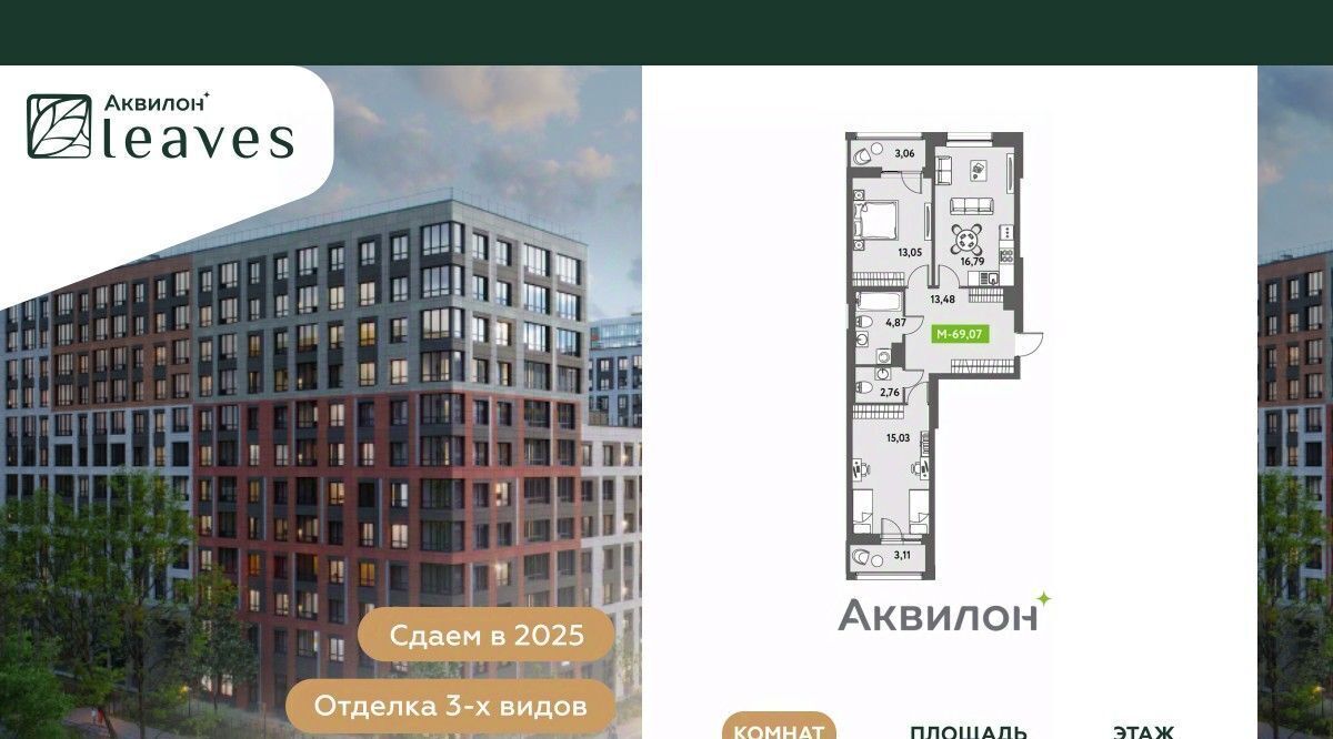 квартира г Санкт-Петербург метро Невский Проспект ул Среднерогатская 11к/2 фото 1