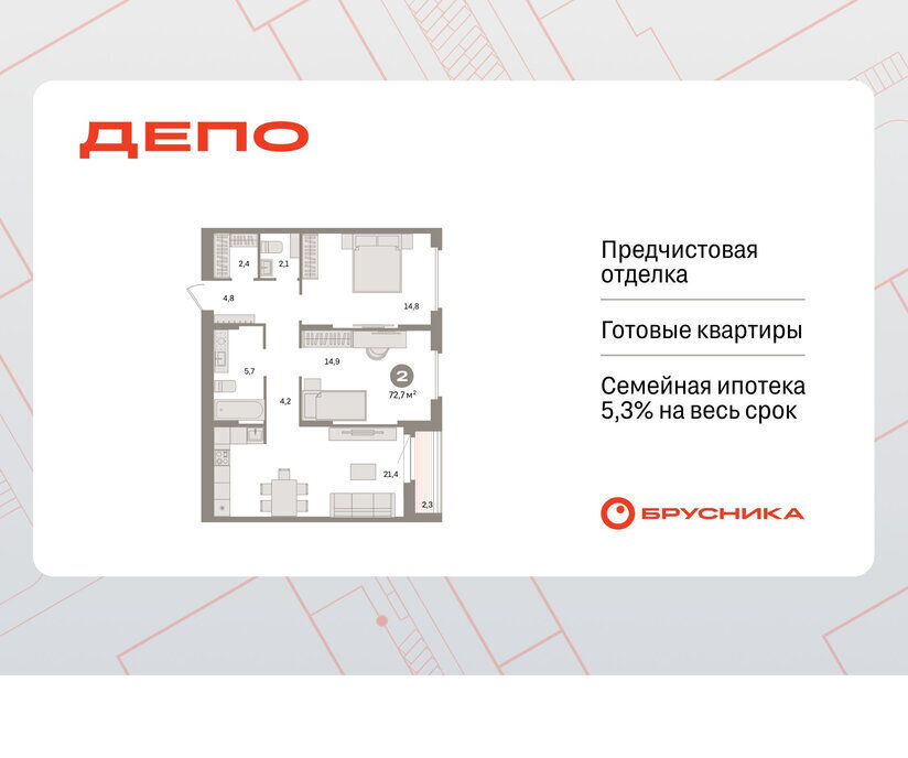 квартира г Екатеринбург р-н Железнодорожный Старая Сортировка Уралмаш ЖК Квартал Депо жилой район Сортировочный фото 1