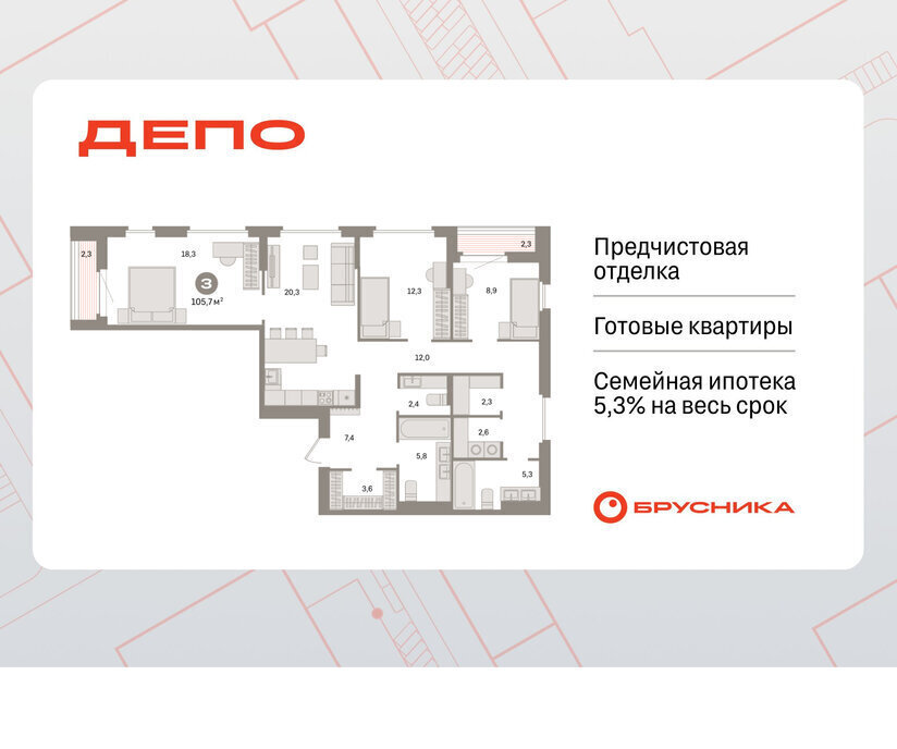 квартира г Екатеринбург Старая Сортировка Уралмаш ЖК Квартал Депо жилой район Сортировочный фото 1