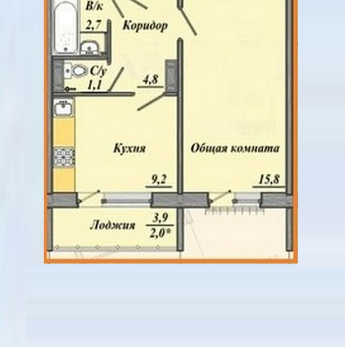 квартира г Омск 4-й Амурский проезд, 10к 1 фото 28